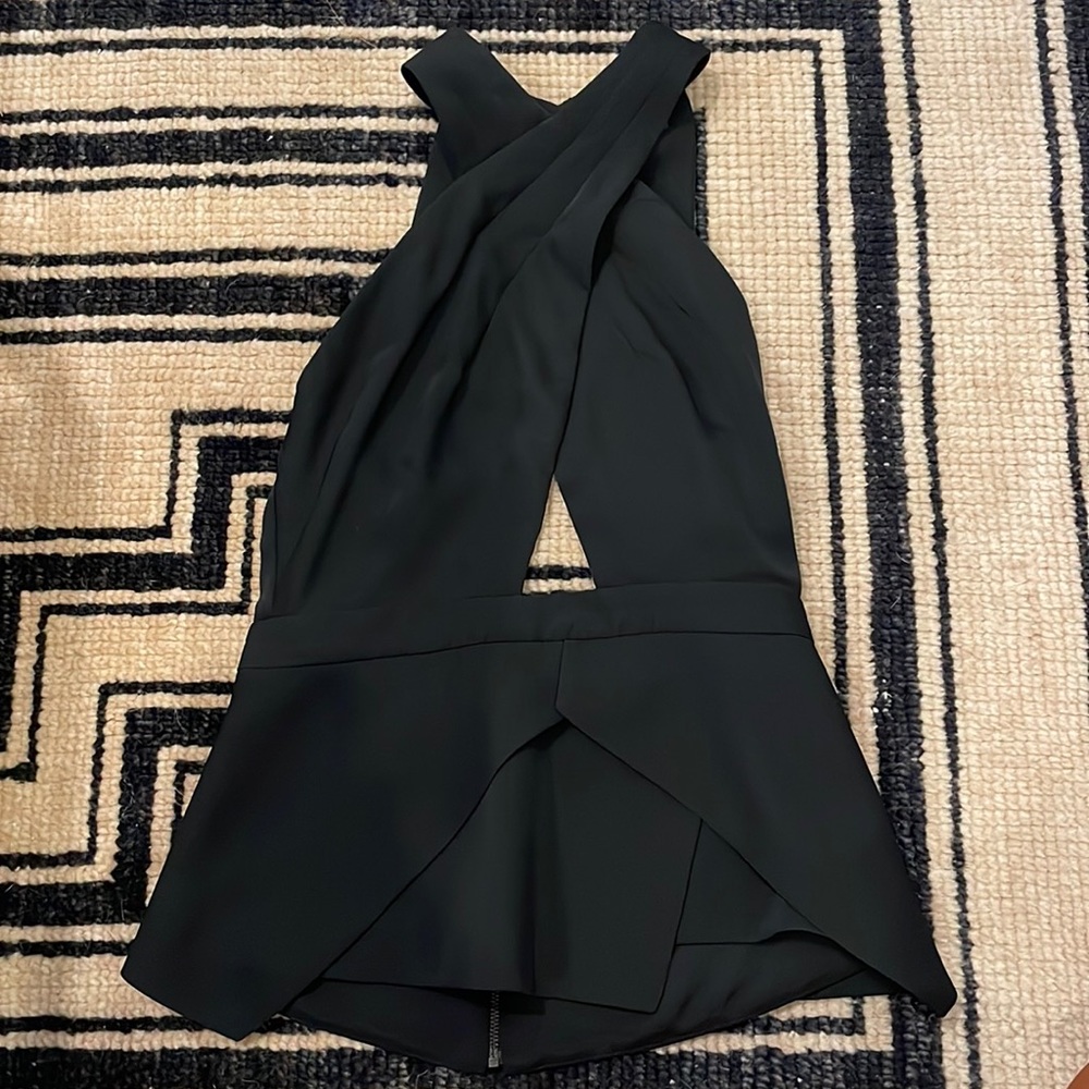 BCBG Cutout Black Top